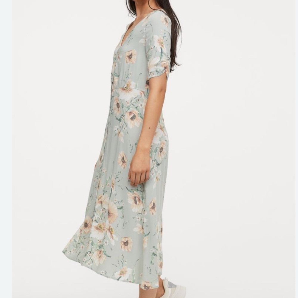 Floral Maxi Dress in Light Blue